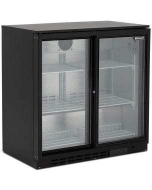 Double Sliding Door Bar Bottle Cooler (202 Bottles