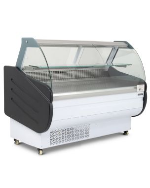 1.3m Curved Glass Serve Over Counter