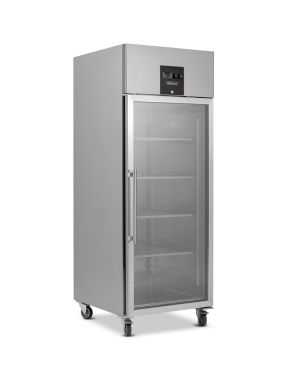 Upright Single Hinged Glass Door Gastronorm Freezer