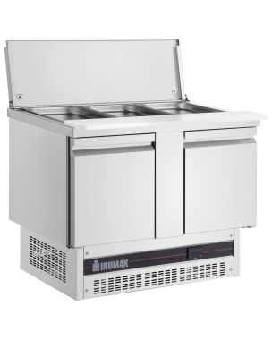 Double Hinged Door Gastronorm Saladette With Cutting Board