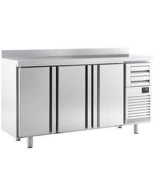 3 Door Tall Back Bar Counter with Upstand 510L