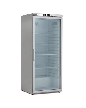 Single Glass Door Stainless Steel Refrigerator