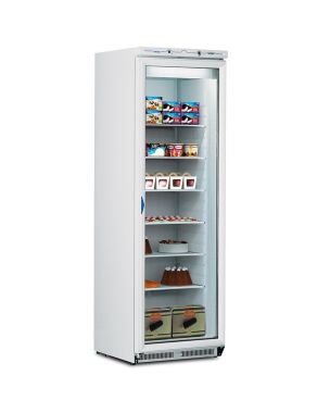 Upright 360L Single Hinged Glass Door Freezer