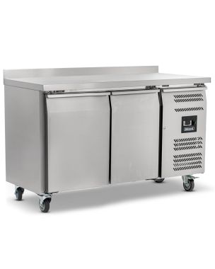 Double Hinged Door Counter Refrigerator With Upstand