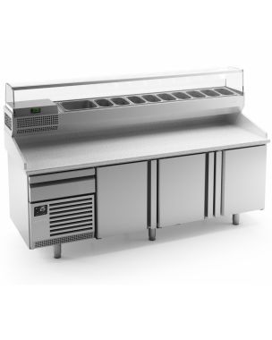 3 Door Pizza Prep Counter 700L