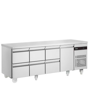 1 DOOR 6 DRAWER 1/1 GASTRONORM COUNTER 583L
