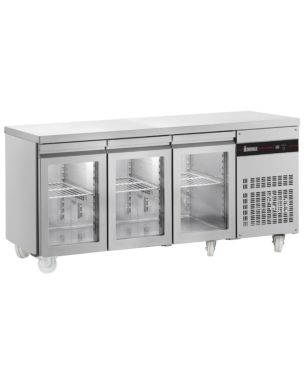 429L Triple Hinged Glass Door Gastronorm Counter Refrigerator
