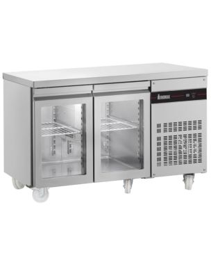 274L Double Hinged Glass Door Gastronorm Counter Refrigerator