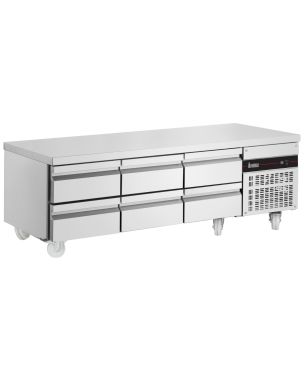 6 DRAWER LOW HEIGHT 620MM SNACK COUNTER 246L