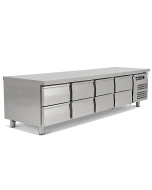 8 Drawer Low Height 650mm Snack Counter 420L