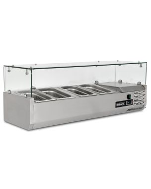 1/3 Gastronorm Prep Top with Glass Cover 1200mm(W)