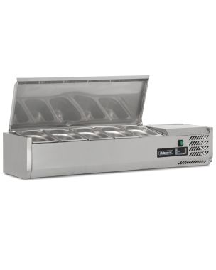 1/4 GASTRONORM PREP TOP WITH HINGED LID 1200MM(W)