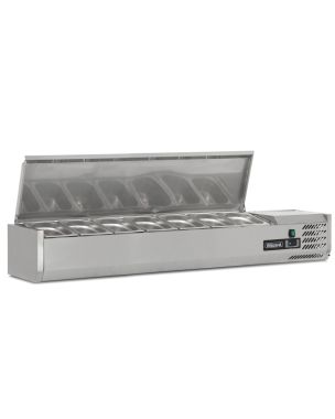 1.5m Hinged 1/4 Gastronorm Prep Top