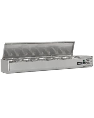 2m Hinged 1/4 Gastronorm Prep Top