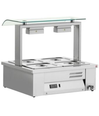 GRADED-00360 MEV67 Counter Top Bain Marie 2x GN1/1