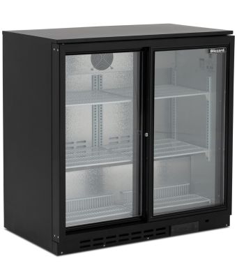 Double Sliding Door Bar Bottle Cooler (202 Bottles