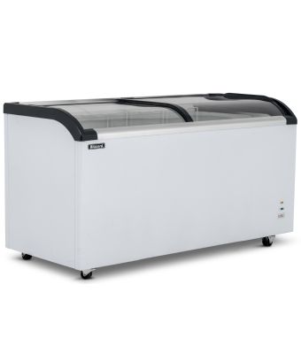 Curved Glass Lid Freezer 520L