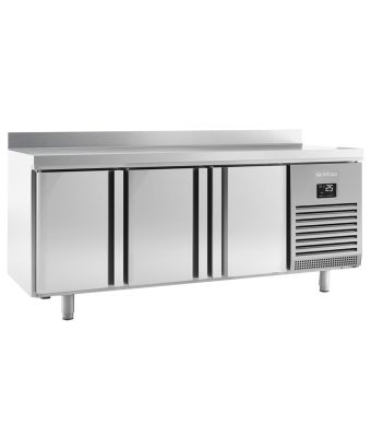 3 DOOR GN1/1 FREEZER COUNTER WITH UPSTAND 460L