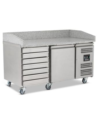 1 Dr Pizza Prep Counter with Neutral drawers 390L