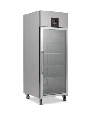 Upright Single Hinged Glass Door Gastronorm Freezer