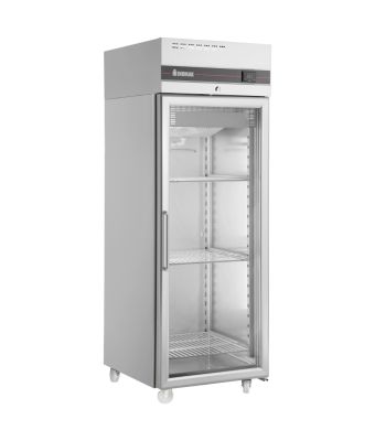 Upright Single Hinged Glass Door Heavy Duty Refrigerator
