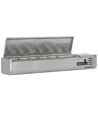 1.5m Hinged 1/3 Gastronorm Prep Top 