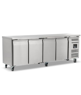 4 Door Slimline 600mm Depth Freezer Counter 449L