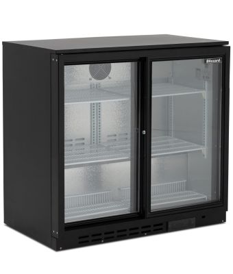 Double Sliding Door Low Height Bar Bottle Cooler