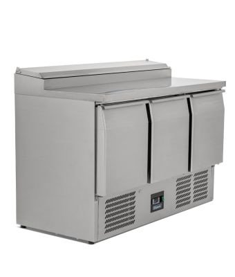 3 DR Compact GN Prep Counter W/ Raised Collar 392L