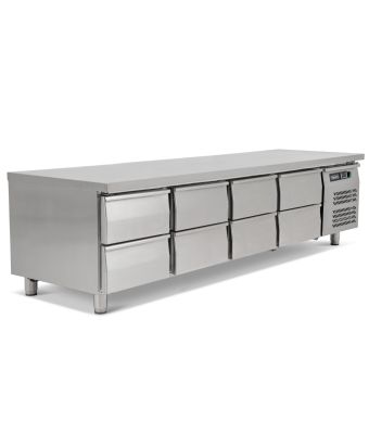 8 Drawer Low Height 650mm Snack Counter 420L