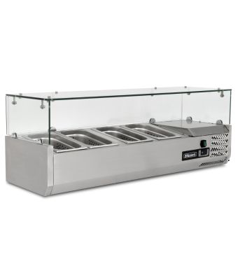 1/3 Gastronorm Prep Top with Glass Cover 1200mm(W)
