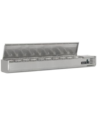 2m Hinged 1/4 Gastronorm Prep Top