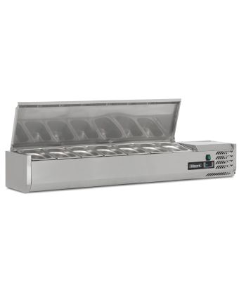 1.5m Hinged 1/4 Gastronorm Prep Top