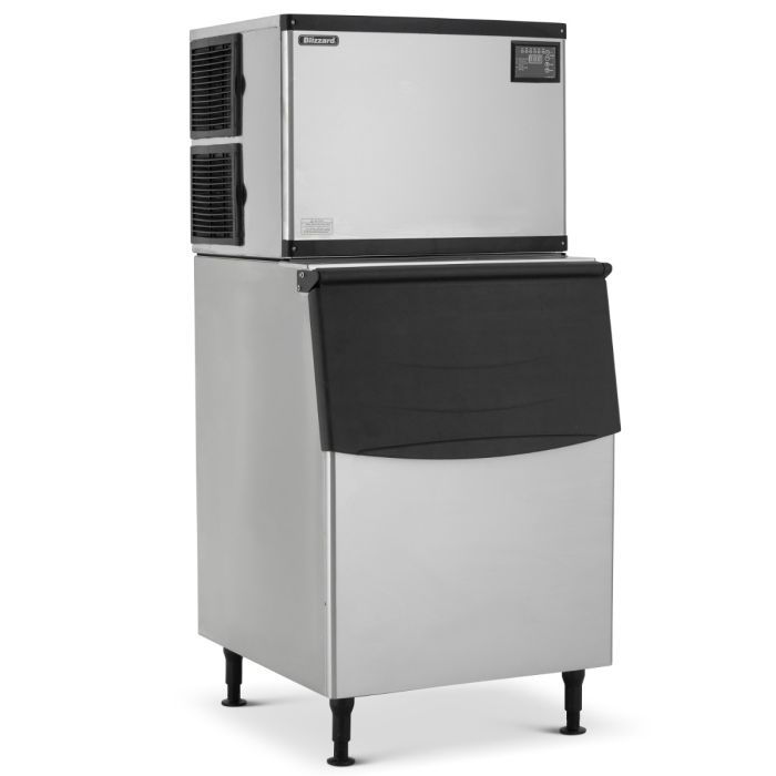 Avantco Ice KMC-500-B3H 30 Air Cooled Modular Half Cube Ice Machine with  Bin - 500 lb.